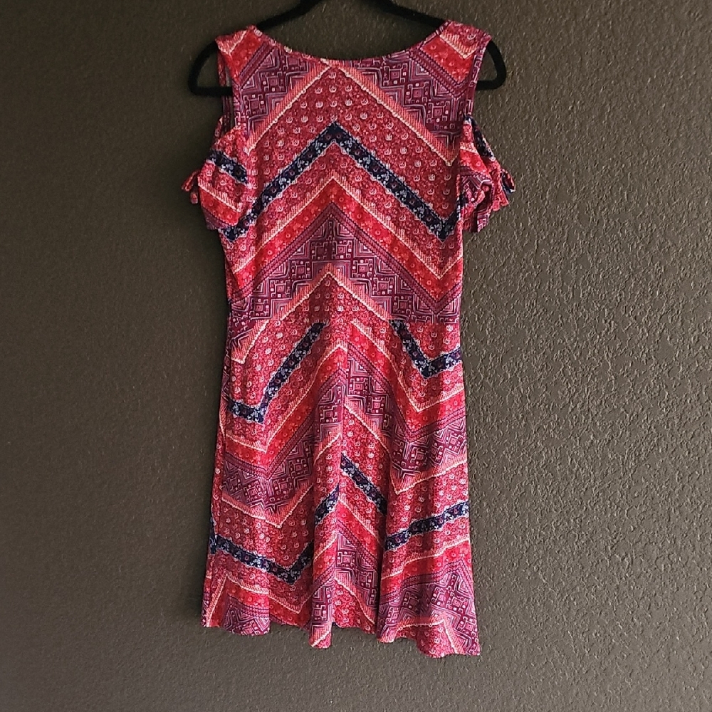 Pink and Red Patterned Dress - Picture 2 of 5